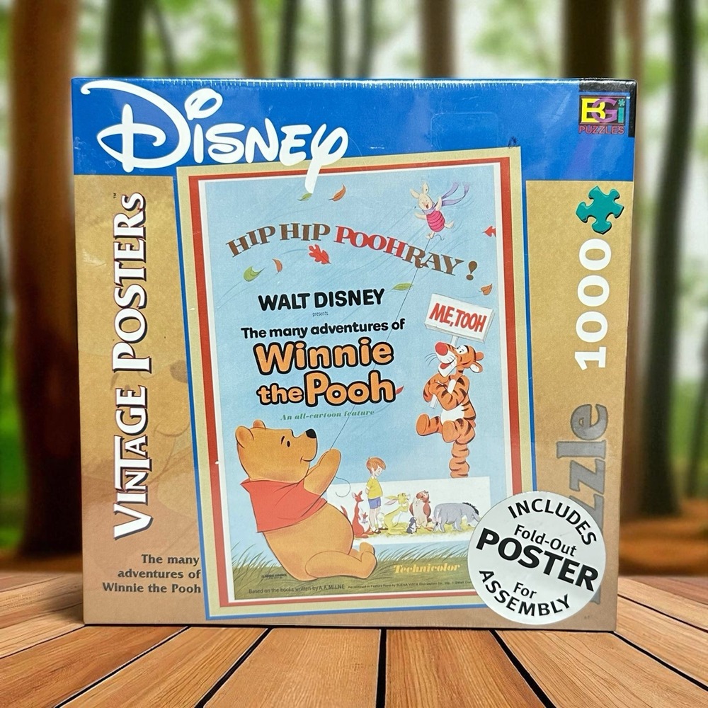 Disney Vintage Posters Puzzle Adventures‎ Winnie the Pooh Buffalo Games 1000 Pcs